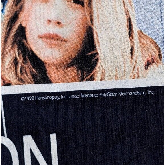 Hanson Vintage 1998 Navy Blue VTG 90s T-Shirt Tee Size Medium Unisex Mmmbop - Picture 2 of 5